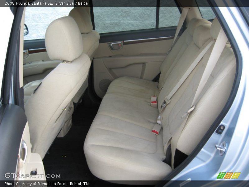 Silver Blue / Beige 2008 Hyundai Santa Fe SE