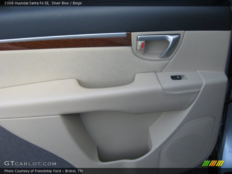 Silver Blue / Beige 2008 Hyundai Santa Fe SE