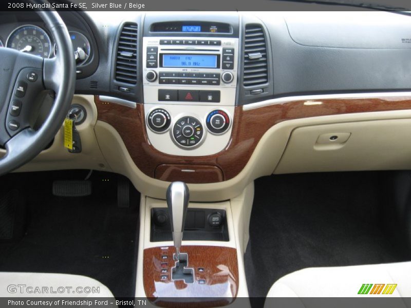 Silver Blue / Beige 2008 Hyundai Santa Fe SE