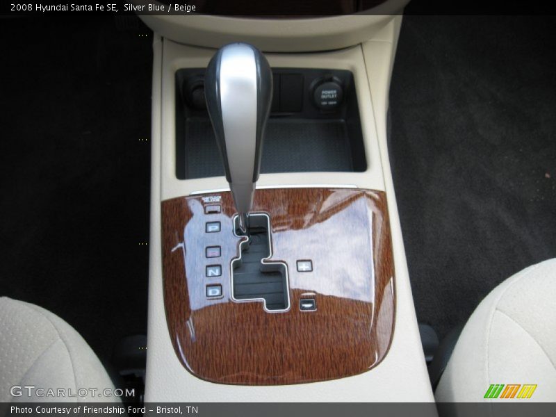 Silver Blue / Beige 2008 Hyundai Santa Fe SE