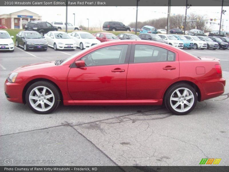 Rave Red Pearl / Black 2010 Mitsubishi Galant Sport Edition