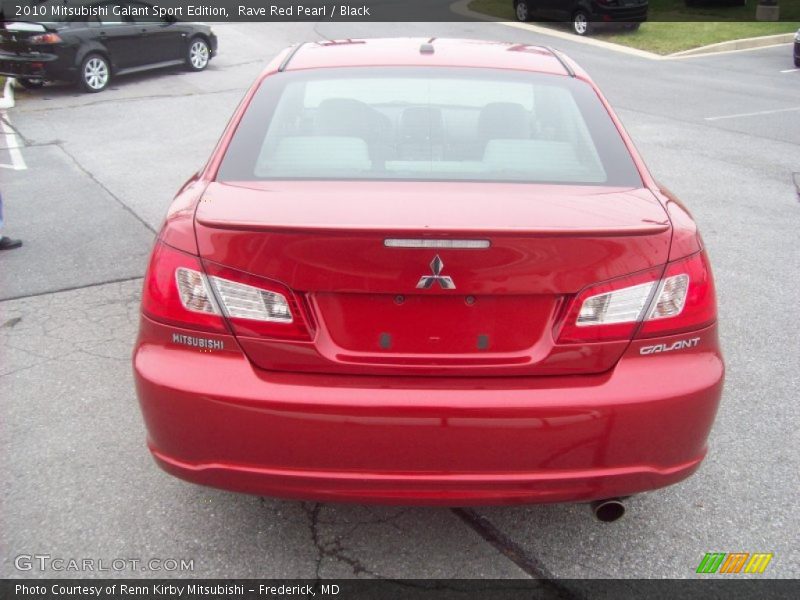 Rave Red Pearl / Black 2010 Mitsubishi Galant Sport Edition