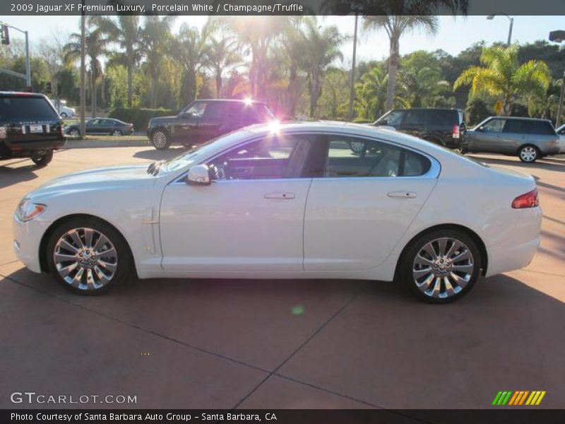 Porcelain White / Champagne/Truffle 2009 Jaguar XF Premium Luxury