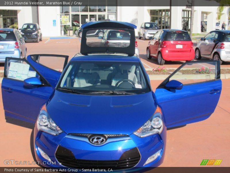 Marathon Blue / Gray 2012 Hyundai Veloster