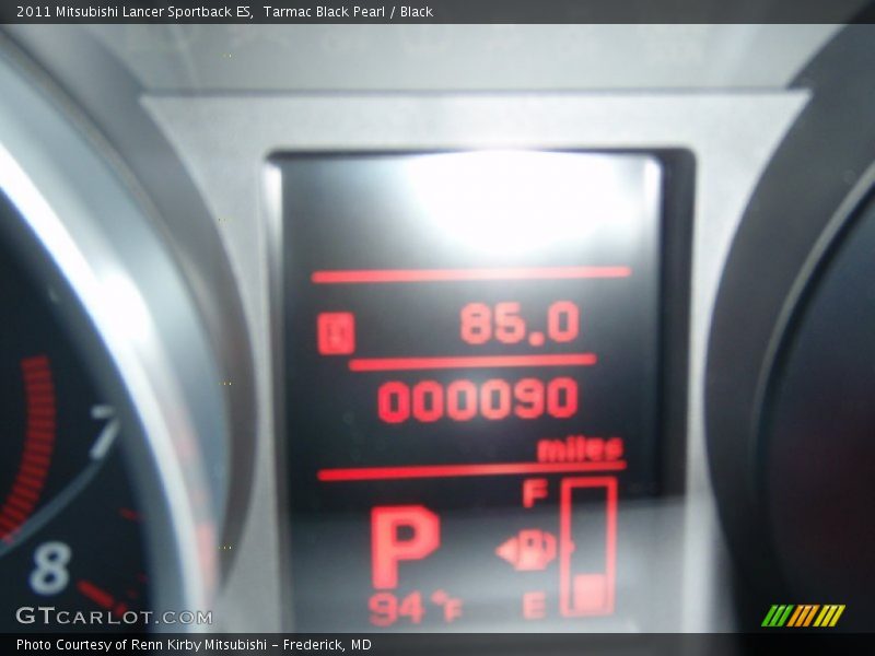Tarmac Black Pearl / Black 2011 Mitsubishi Lancer Sportback ES