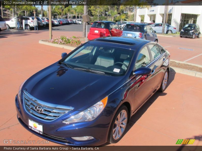 Indigo Night Blue / Gray 2012 Hyundai Sonata SE 2.0T