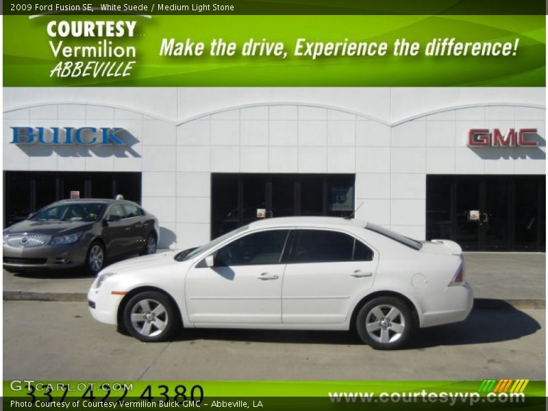 White Suede / Medium Light Stone 2009 Ford Fusion SE
