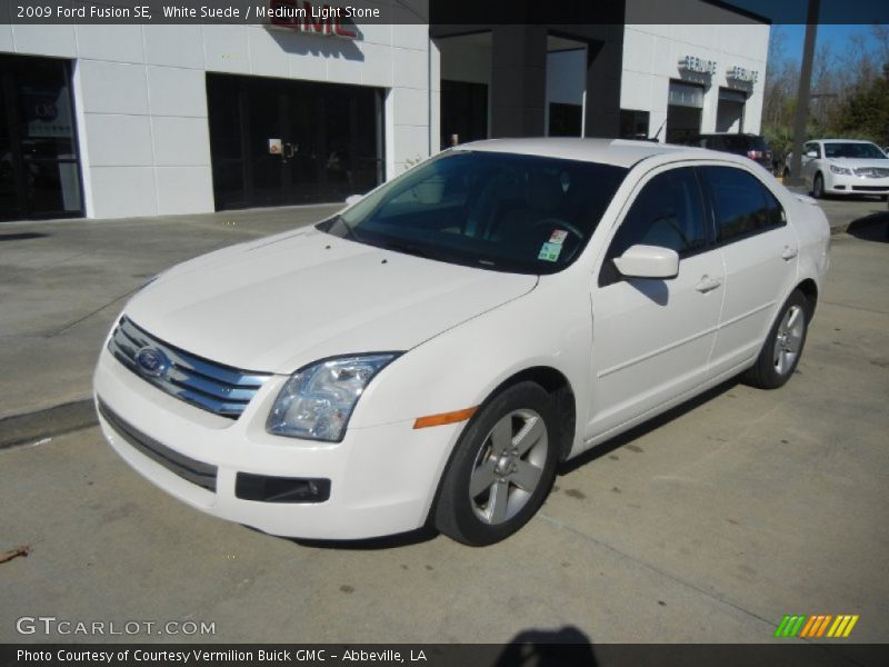 White Suede / Medium Light Stone 2009 Ford Fusion SE