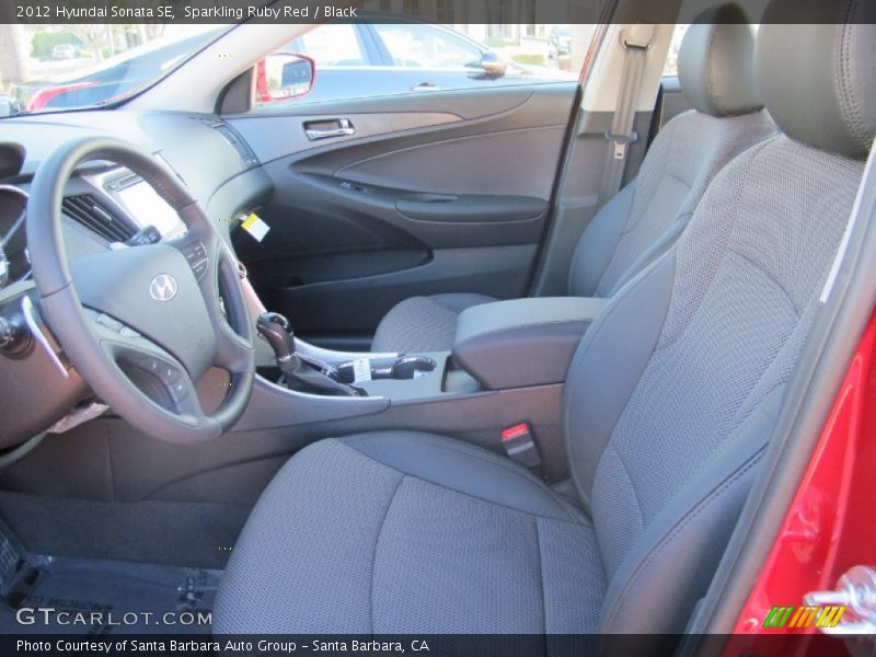 Sparkling Ruby Red / Black 2012 Hyundai Sonata SE