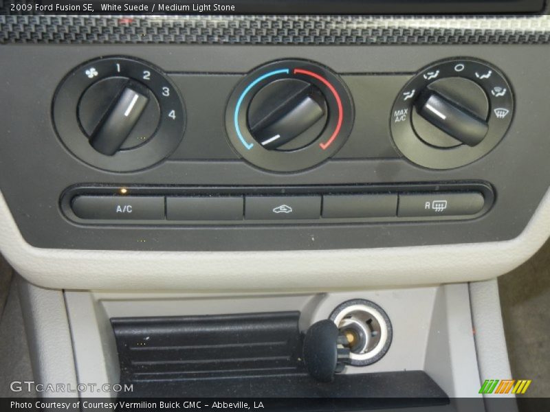 White Suede / Medium Light Stone 2009 Ford Fusion SE