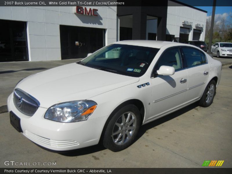 White Gold Flash Tri-Coat / Cocoa/Cashmere 2007 Buick Lucerne CXL