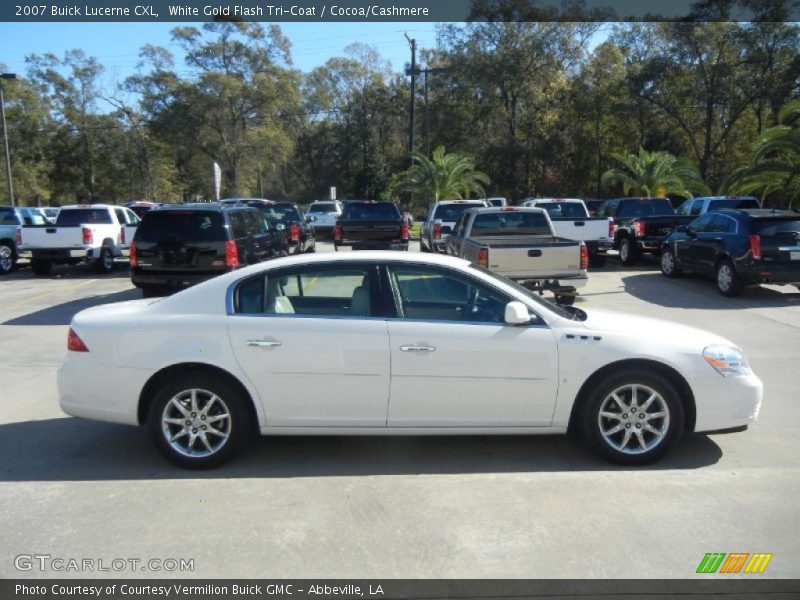 White Gold Flash Tri-Coat / Cocoa/Cashmere 2007 Buick Lucerne CXL