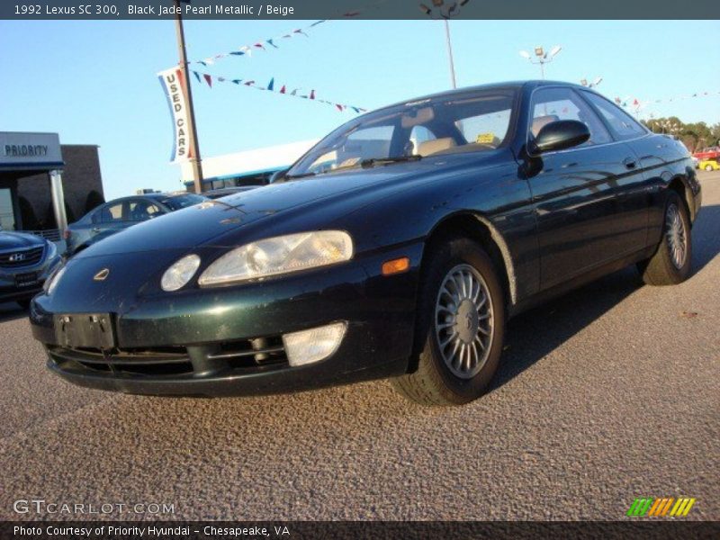 Black Jade Pearl Metallic / Beige 1992 Lexus SC 300
