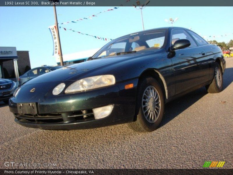 Black Jade Pearl Metallic / Beige 1992 Lexus SC 300