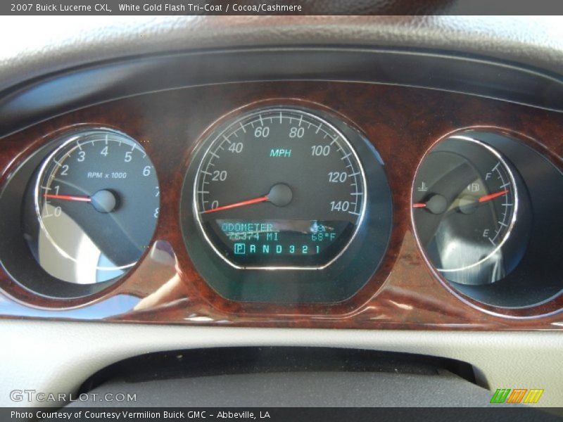 White Gold Flash Tri-Coat / Cocoa/Cashmere 2007 Buick Lucerne CXL