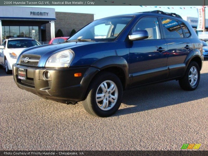 Nautical Blue Metallic / Gray 2006 Hyundai Tucson GLS V6