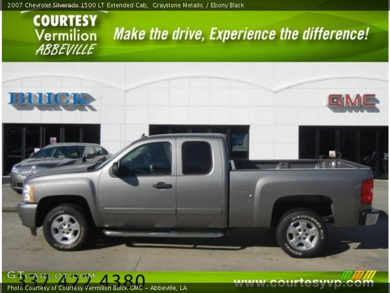 Graystone Metallic / Ebony Black 2007 Chevrolet Silverado 1500 LT Extended Cab