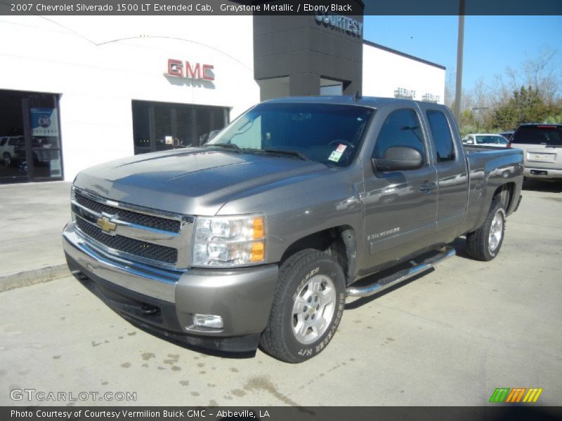 Graystone Metallic / Ebony Black 2007 Chevrolet Silverado 1500 LT Extended Cab