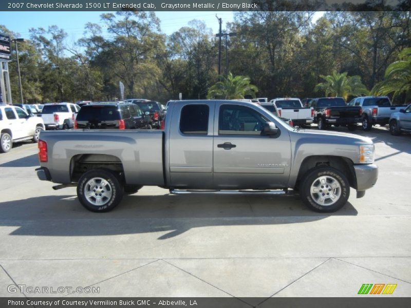 Graystone Metallic / Ebony Black 2007 Chevrolet Silverado 1500 LT Extended Cab