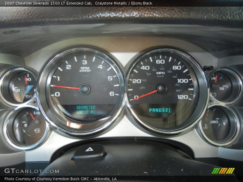 Graystone Metallic / Ebony Black 2007 Chevrolet Silverado 1500 LT Extended Cab