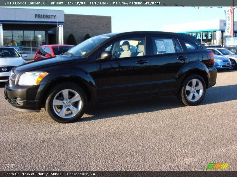 Brilliant Black Crystal Pearl / Dark Slate Gray/Medium Graystone 2010 Dodge Caliber SXT