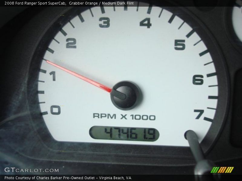 Grabber Orange / Medium Dark Flint 2008 Ford Ranger Sport SuperCab