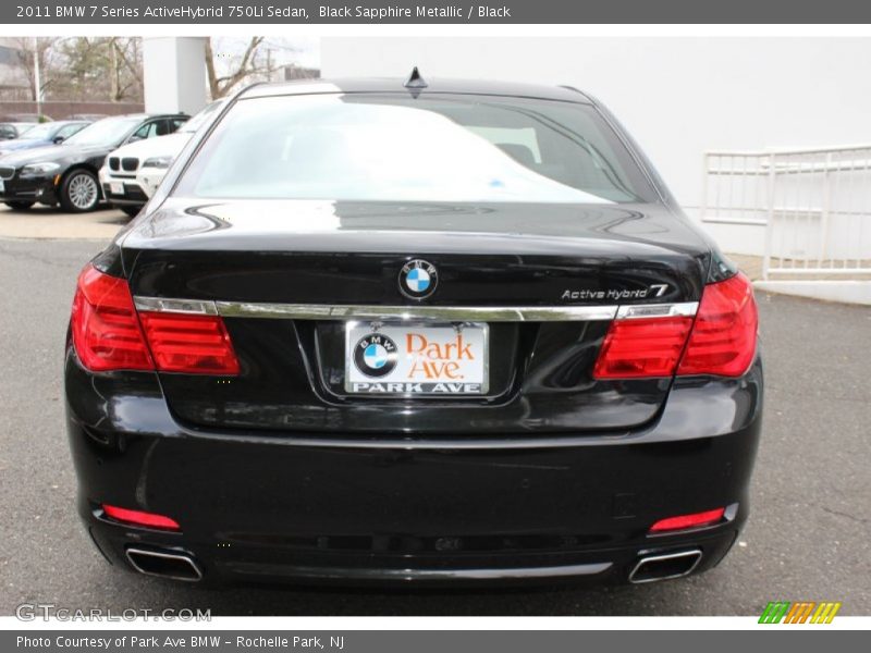 Black Sapphire Metallic / Black 2011 BMW 7 Series ActiveHybrid 750Li Sedan