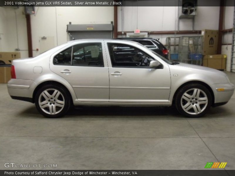 Silver Arrow Metallic / Black 2001 Volkswagen Jetta GLX VR6 Sedan