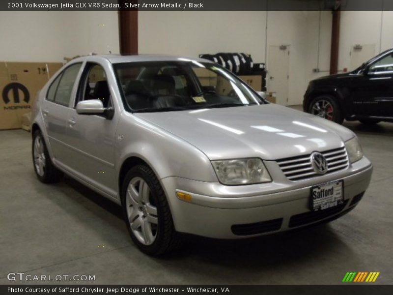 Silver Arrow Metallic / Black 2001 Volkswagen Jetta GLX VR6 Sedan
