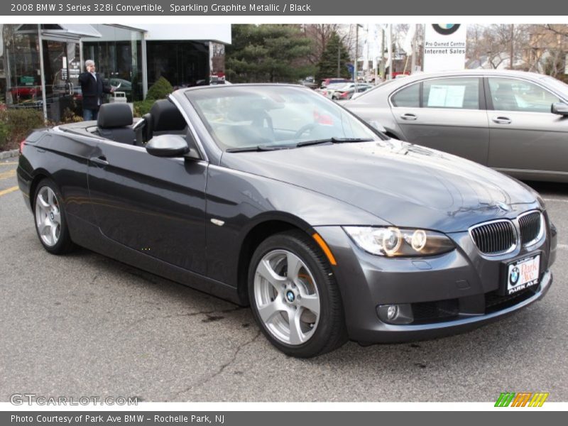 Sparkling Graphite Metallic / Black 2008 BMW 3 Series 328i Convertible