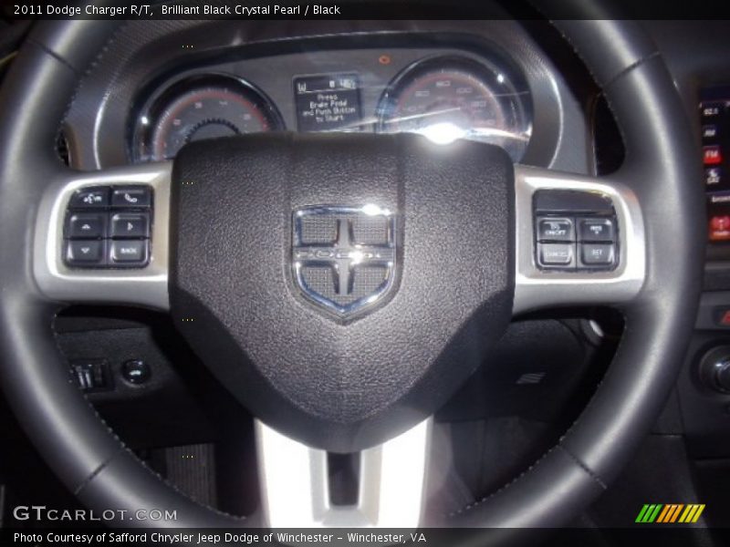 Brilliant Black Crystal Pearl / Black 2011 Dodge Charger R/T