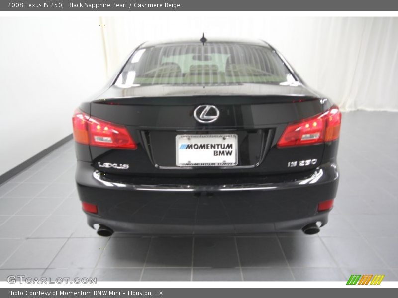 Black Sapphire Pearl / Cashmere Beige 2008 Lexus IS 250