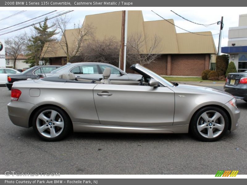 Cashmere Silver Metallic / Taupe 2008 BMW 1 Series 135i Convertible