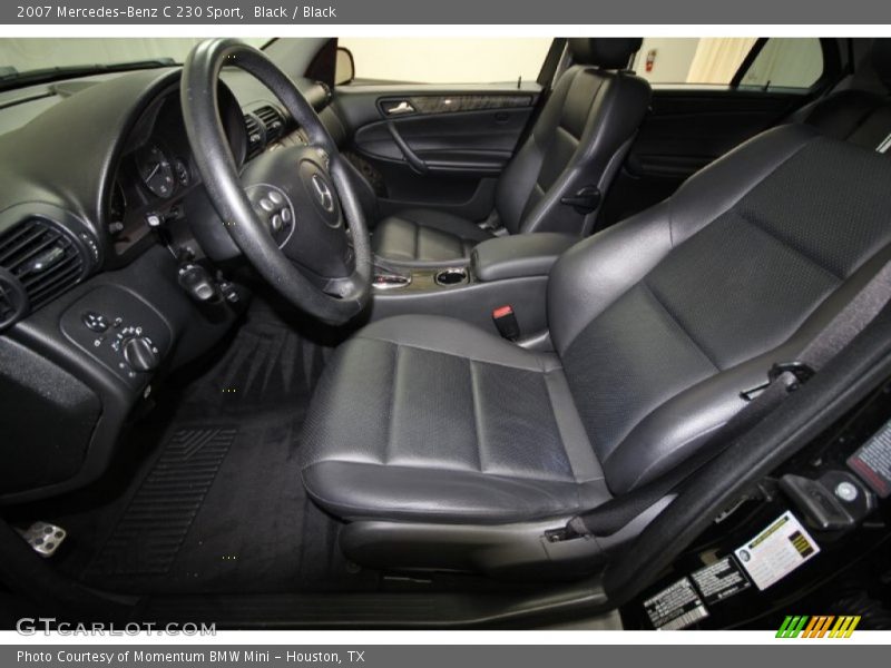 Black / Black 2007 Mercedes-Benz C 230 Sport