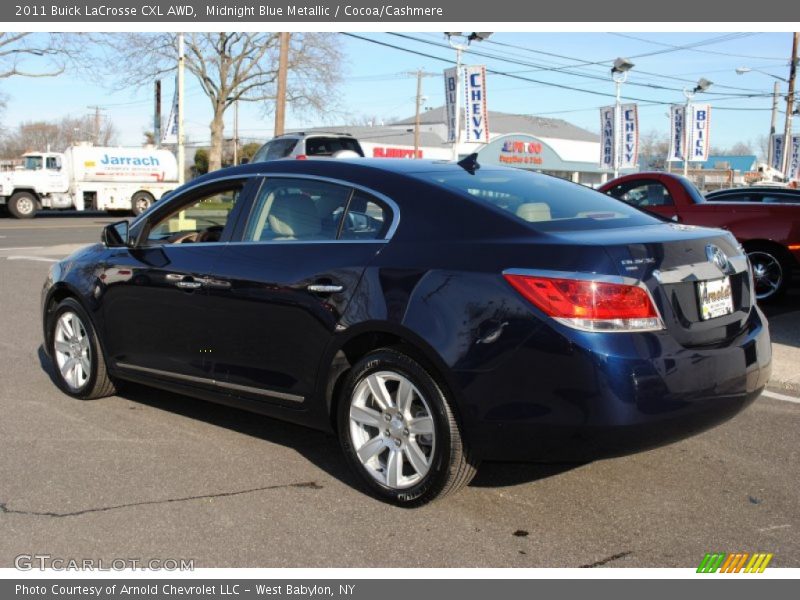 Midnight Blue Metallic / Cocoa/Cashmere 2011 Buick LaCrosse CXL AWD
