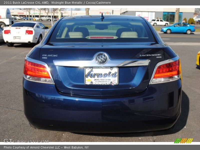 Midnight Blue Metallic / Cocoa/Cashmere 2011 Buick LaCrosse CXL AWD