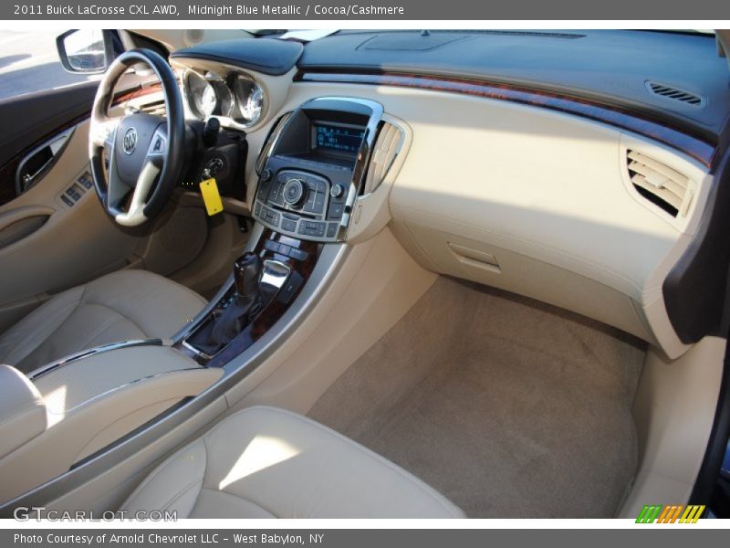 Midnight Blue Metallic / Cocoa/Cashmere 2011 Buick LaCrosse CXL AWD