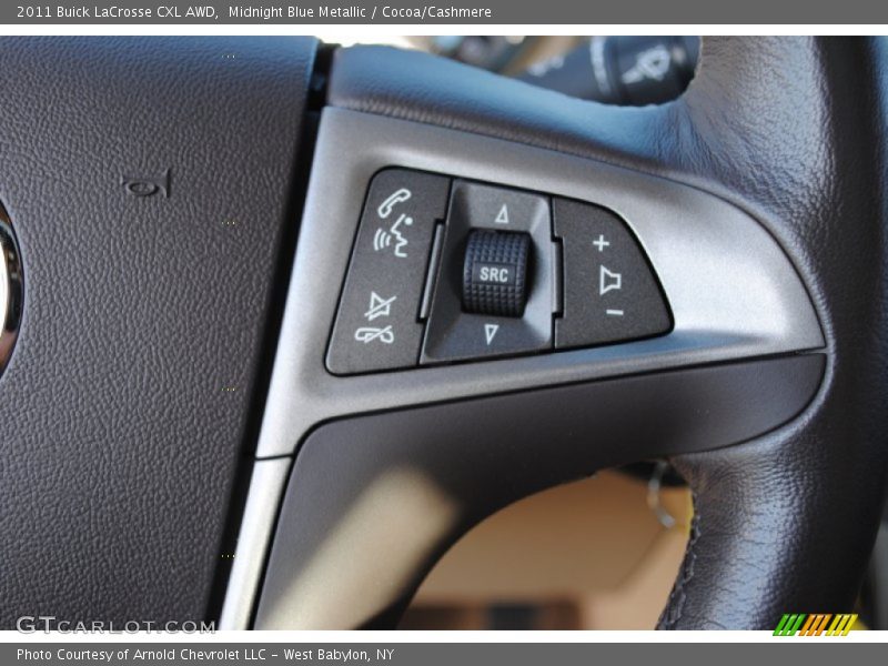 Midnight Blue Metallic / Cocoa/Cashmere 2011 Buick LaCrosse CXL AWD