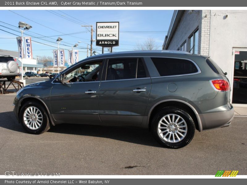 Cyber Gray Metallic / Titanium/Dark Titanium 2011 Buick Enclave CXL AWD