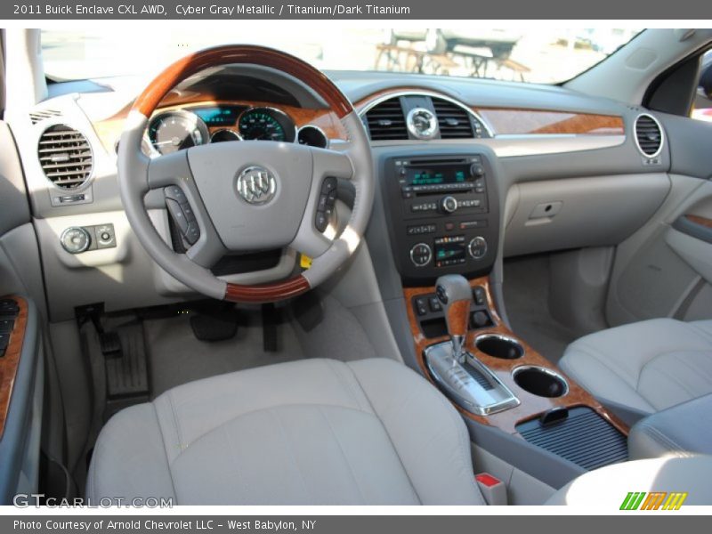 Cyber Gray Metallic / Titanium/Dark Titanium 2011 Buick Enclave CXL AWD