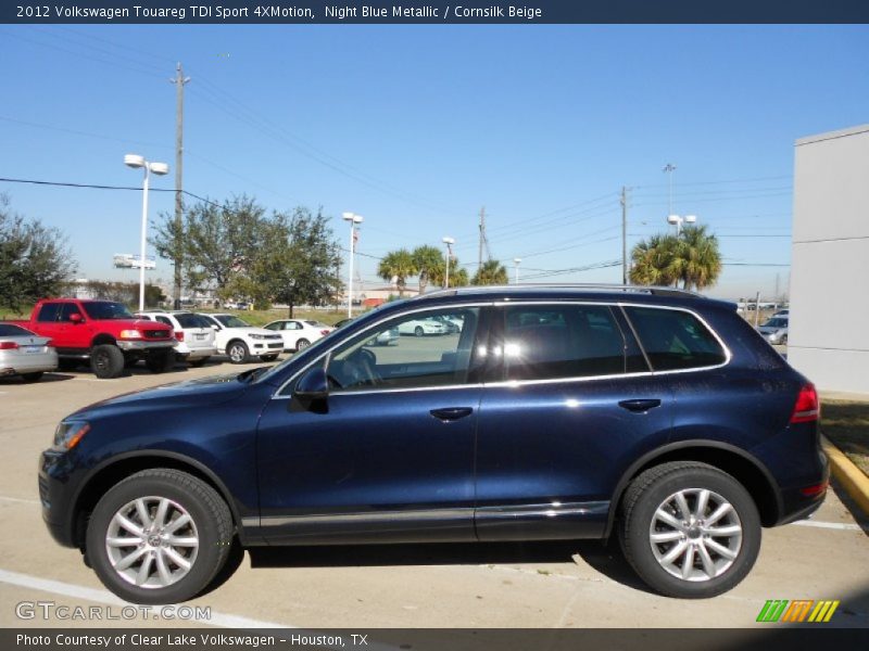 Night Blue Metallic / Cornsilk Beige 2012 Volkswagen Touareg TDI Sport 4XMotion