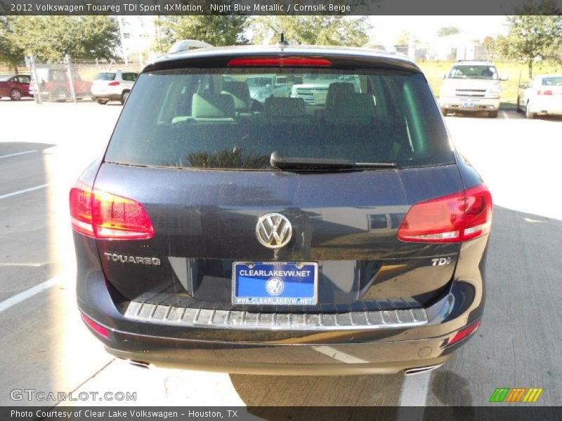 Night Blue Metallic / Cornsilk Beige 2012 Volkswagen Touareg TDI Sport 4XMotion