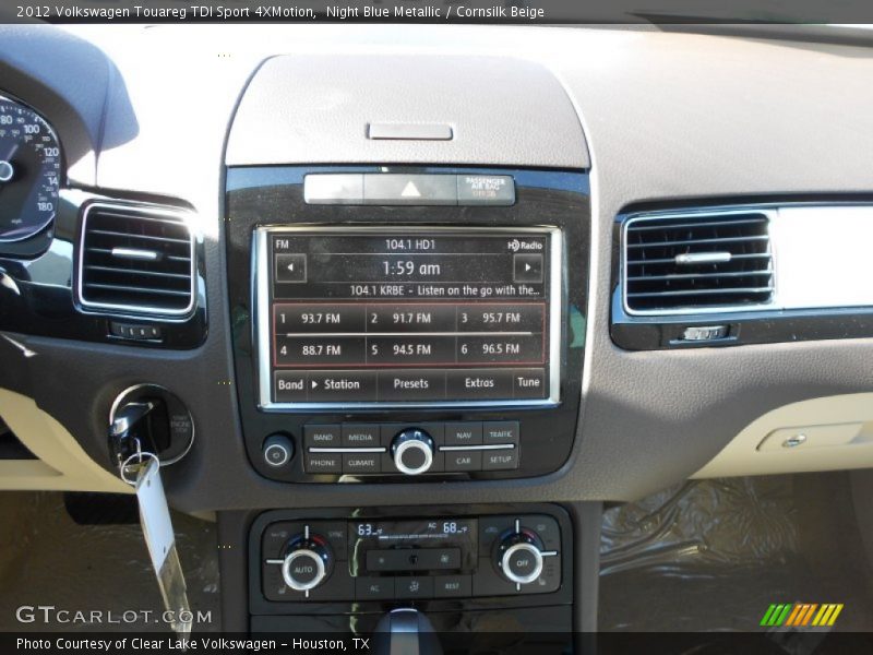Night Blue Metallic / Cornsilk Beige 2012 Volkswagen Touareg TDI Sport 4XMotion