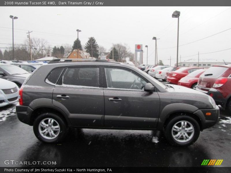 Dark Titanium Gray / Gray 2008 Hyundai Tucson SE 4WD