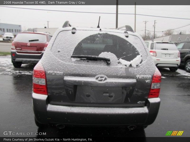Dark Titanium Gray / Gray 2008 Hyundai Tucson SE 4WD