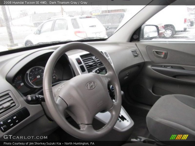 Dark Titanium Gray / Gray 2008 Hyundai Tucson SE 4WD