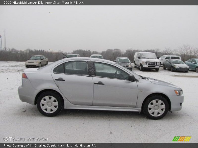 Apex Silver Metallic / Black 2010 Mitsubishi Lancer DE