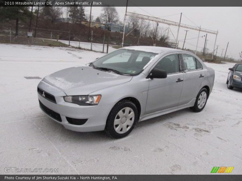 Apex Silver Metallic / Black 2010 Mitsubishi Lancer DE