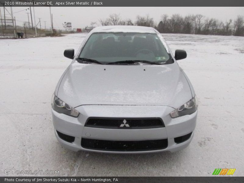 Apex Silver Metallic / Black 2010 Mitsubishi Lancer DE