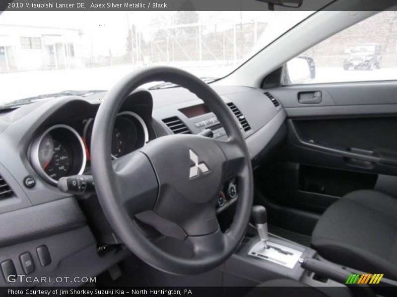 Apex Silver Metallic / Black 2010 Mitsubishi Lancer DE